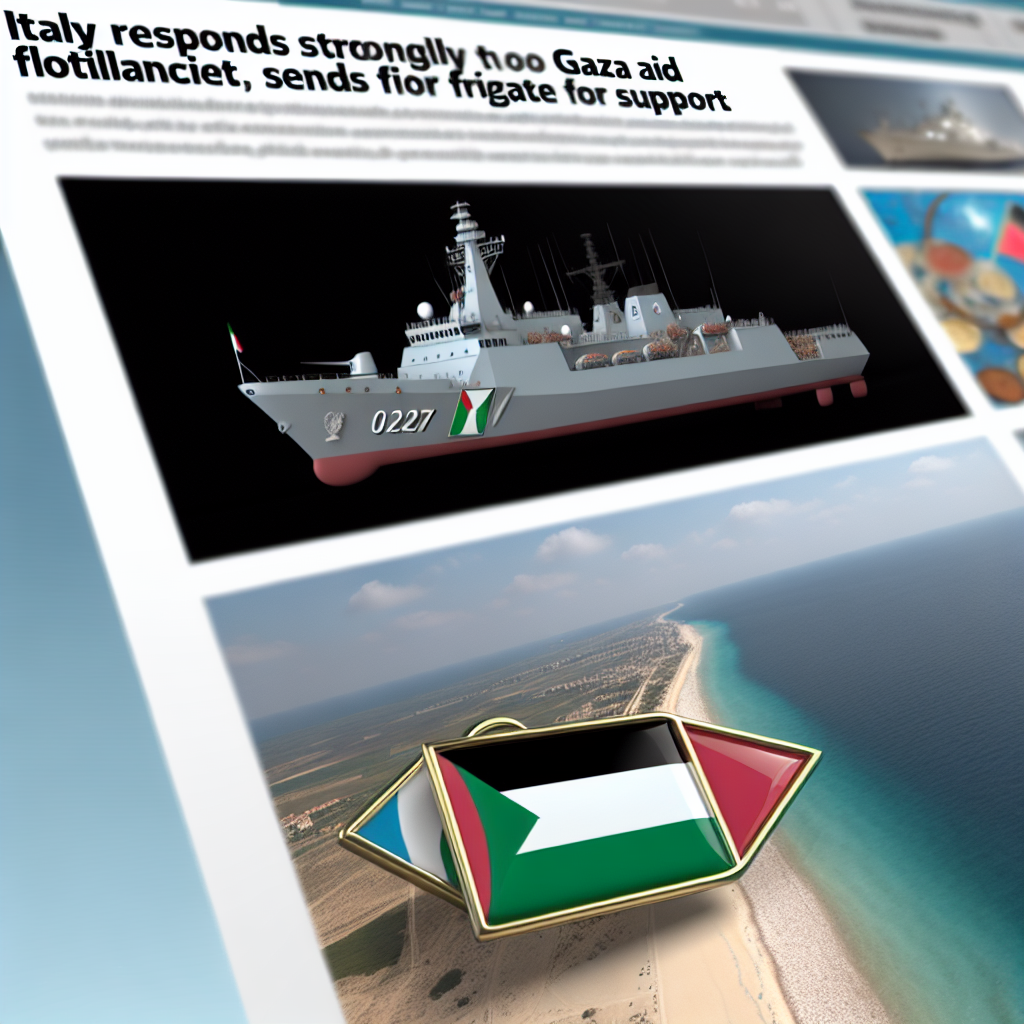 Italy Responds Strongly to Gaza Aid Flotilla Incident, Sends Frigate for Support