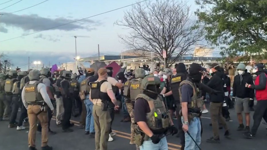 Tensions Mount as Anti-ICE Agitators Clash with Federal Agents Outside Newark Detention Center