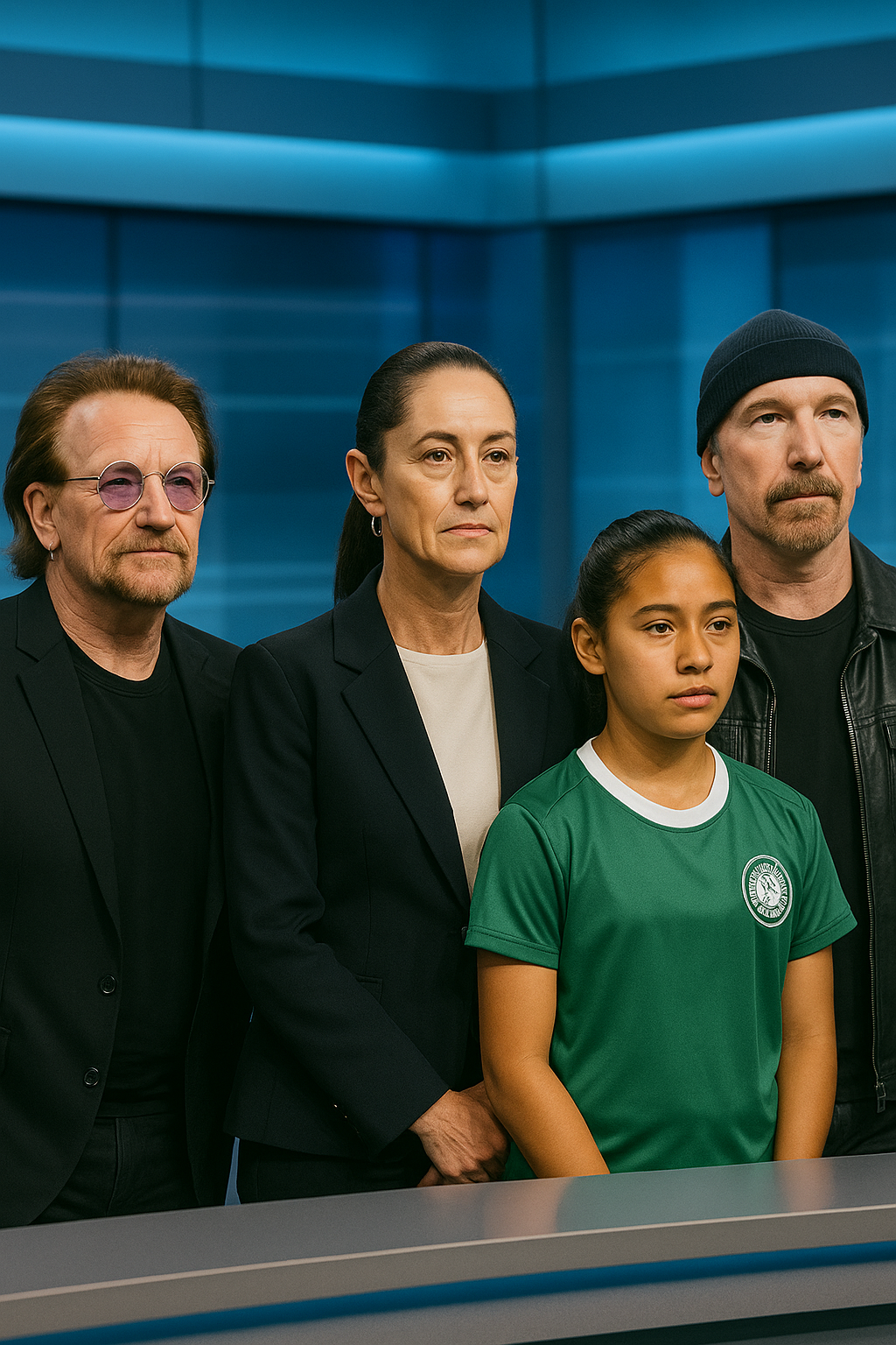 U2's Bono and The Edge Join President Sheinbaum at Street Child World Cup in Mexico